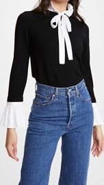 alice   olivia Cornelia Pullover with Ruffle Tie Neck and Cuffs at Shopbop