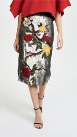 alice   olivia Ella Embellished Sequin Midi Skirt at Shopbop