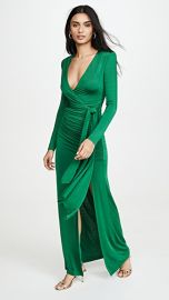 alice   olivia Kyra Deep V Drapey Maxi Dress at Shopbop