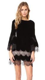 alice   olivia Leann Bell Sleeve Velvet Tunic Dress at Shopbop