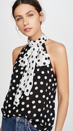 alice   olivia Liana Bow Neck Top at Shopbop