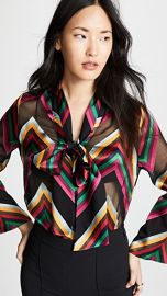 alice   olivia Merideth Tie Neck Top at Shopbop