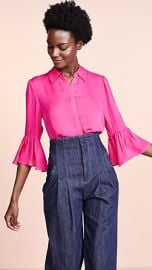 alice   olivia Monrow Ruffle Top at Shopbop