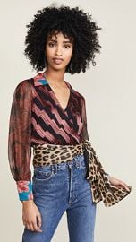 alice   olivia Omega Blouson Wrap Top at Shopbop