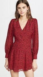 alice   olivia Polly Strong Shoulder V Neck Dress at Shopbop