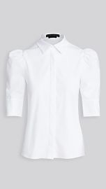 alice   olivia Willa Scrunched Puff Sleeve Top at Shopbop