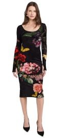 alice + olivia Delora Dress In The Wind Floral 2 at Shopbop