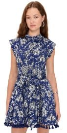 alice + olivia Lucy Cuffed Cap Sleeve Mini Shirt Dress Blooming Wild Indigo 0 at Shopbop