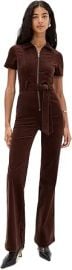alice + olivia Women's Gorgeous Corduroy Wide Leg Jumpsuit at Amazon