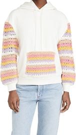 alice  olivia Nisa Crochet Hoodie at Shopbop