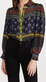 alice  olivia Willa Smocked Top at Shopbop