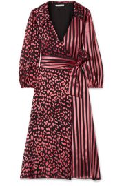 alice and olivi ABIGAIL DEVORe SILK-BLEND CHIFFON WRAP DRESS at Net A Porter