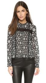 alice and olivia Angeline Pintuck Blouse at Shopbop