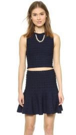 alice and olivia Bess Textured Dots Crop Tank at Shopbop