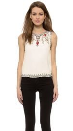 alice and olivia Cecille Embelished Boxy Top at Shopbop