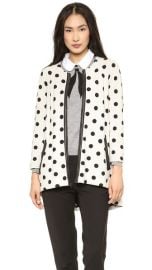 alice and olivia Collarless Polka Dot Coat at Shopbop