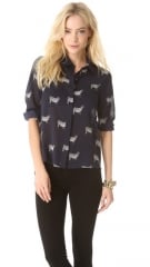 alice and olivia Willa Placket Top at Shopbop