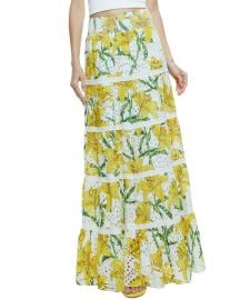 alice olivia Aisha Tiered Midi Skirt ShopSimon at Shop Simon