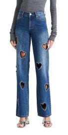 alice olivia Cay Embellished Jeans True Blues Dark 27 at Shopbop