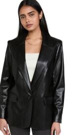 alice olivia Denny Vegan Leather Blazer at Shopbop