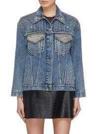 alice olivia EMBELLISHED DENIM JACKET at Lane crawford