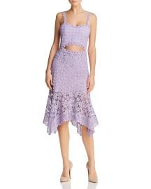 alice olivia Tamika Cutout Lace Midi Dress at Bloomingdales