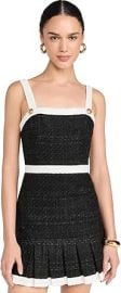 alice olivia Womenx27s Clarine Square Pleated Mini Dress at Womens Clothing store at Amazon