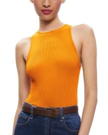 alice olivia Zulma Rib Sweater Tank Shop Premium Outlets at Shop Simon