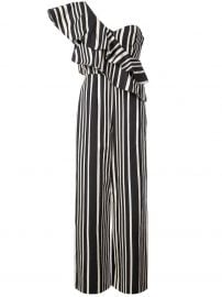 alice olivia striped one shoulder jumpsuit at Farfetch