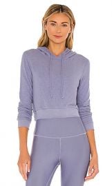 alo Getaway Hoodie in Blue Moon Heather from Revolve com at Revolve