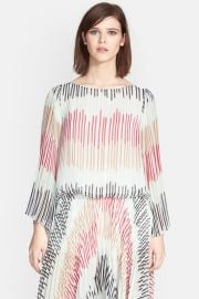 and039Briarand039 Multi Stripe Pleated Bell Sleeve Top at Nordstrom Rack