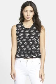 and039Tanyaand039 Sleeveless Peplum Babydoll Top at Nordstrom Rack