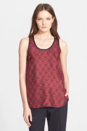 and039Teddyand039 Print Silk Racerback Tank at Nordstrom Rack