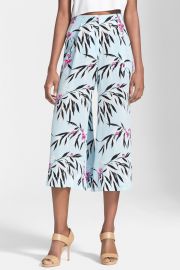 and039Trentonand039 Leaf Print Crop Wide Leg Trousers at Nordstrom Rack