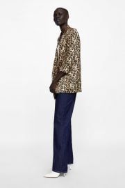 animal print blazer at Zara