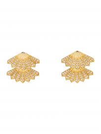 anita ko Diamond Double Fan Earrings at The Real Real