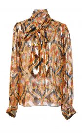 anna sui ARABESQUE METALLIC JACQUARD TOP at Moda Operandi