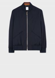 ark Navy Loro Piana Storm System Wool Bomber Jacket at Paul Smith