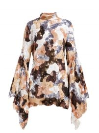 ashish Camouflage sequinned flared-sleeve mini dress at Matches