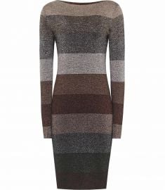 ashlyn STRIPED LUREX DRESS  at Reiss