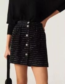 ba&sH LIVIA Tweed Mini Skirt at eBay