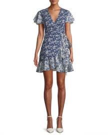 WornOnTV: Emily’s blue floral wrap mini dress on The Real Housewives of ...