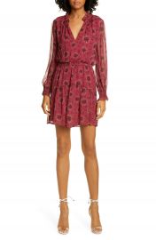 ba amp sh Gizel Long Sleeve Ruffle Hem Minidress   Nordstrom at Nordstrom