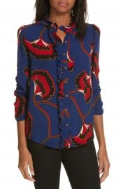 ba amp sh Laura Floral Ruffle Detail Blouse at Nordstrom