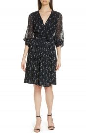 ba amp sh Memory Floral Silk Chiffon Dress at Nordstrom