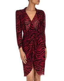 ba amp sh Saphir Puff-Shoulder Zebra Print Dress  Women - Bloomingdale s at Bloomingdales