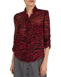 ba amp sh Sisco Zebra-Print Blouse   Women - Bloomingdale s at Bloomingdales