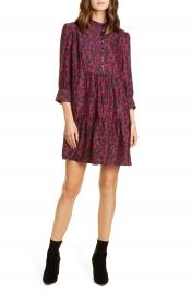 ba amp sh Tiana Leopard Print Babydoll Dress   Nordstrom at Nordstrom