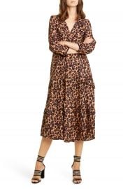 ba amp sh Tracy Leopard Print Midi Dress   Nordstrom at Nordstrom