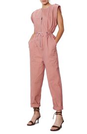 ba sh Alia Sleeveless Cotton Blend Jumpsuit in Pink  at Nordstrom